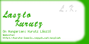 laszlo kurutz business card