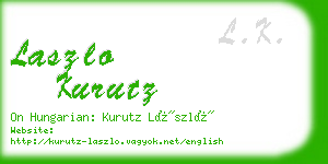 laszlo kurutz business card